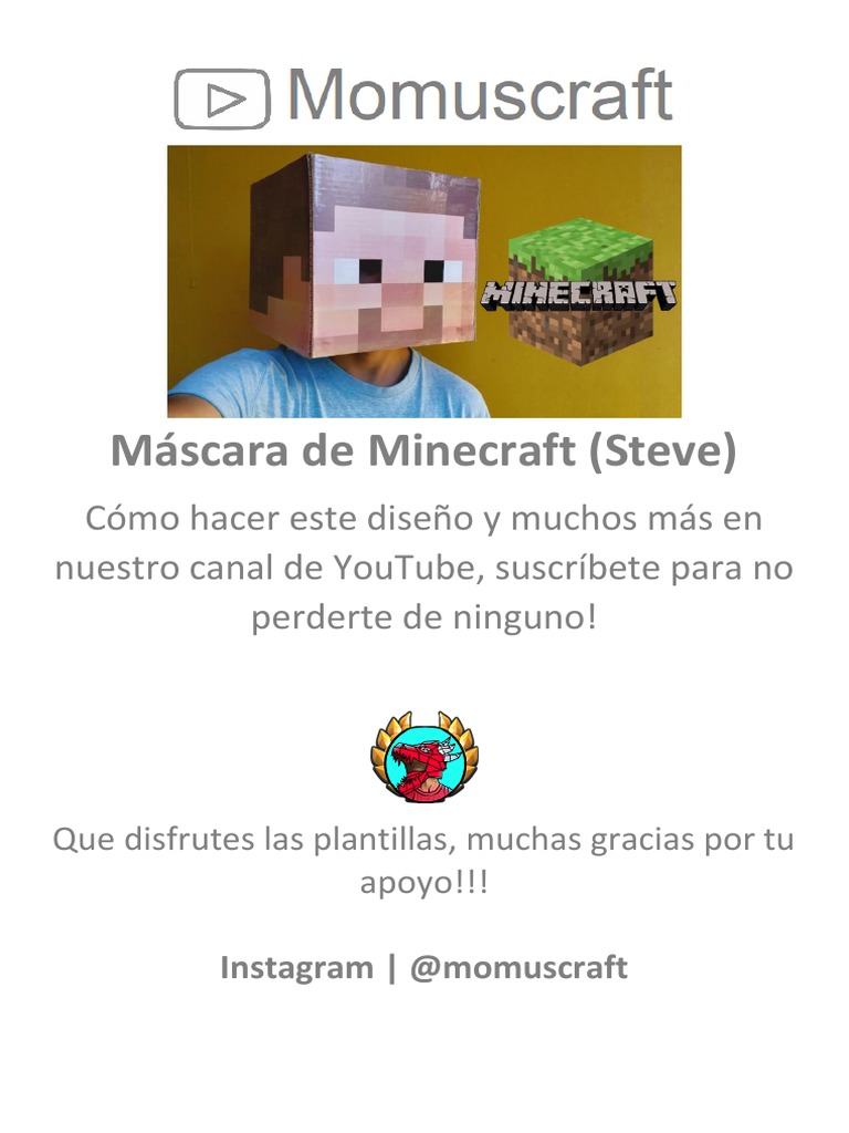 Máscara Minecraft | PDF