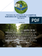 Proceso de Creación de Un Comité de Subcuenca en La Amazonía Cuenca Del Río Mayo