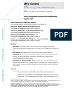 HHS Public Access: Understanding Family Caregiver Communication To Provide Family-Centered Cancer Care