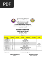 4. CLASS PROGRAM AND CLASS SCHEDULE