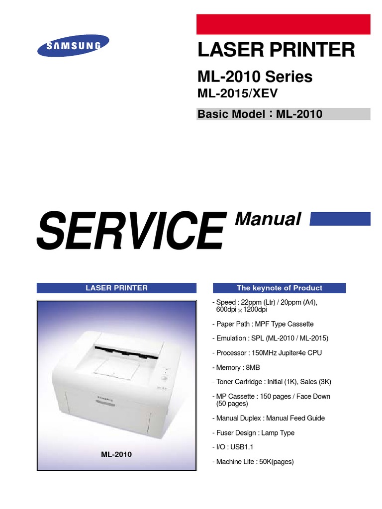 Service: Laser Printer | PDF | Printer (Computing) | Computer Architecture
