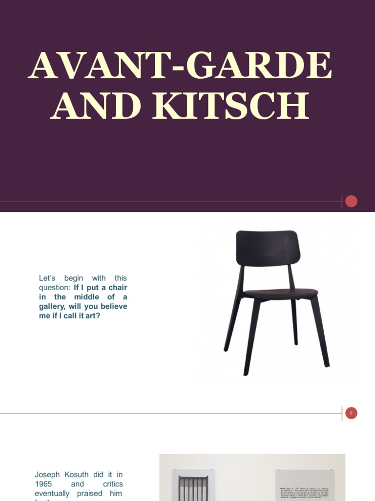 AvantGarde vs. Kitsch Greenberg's Influential Essay on the Origins
