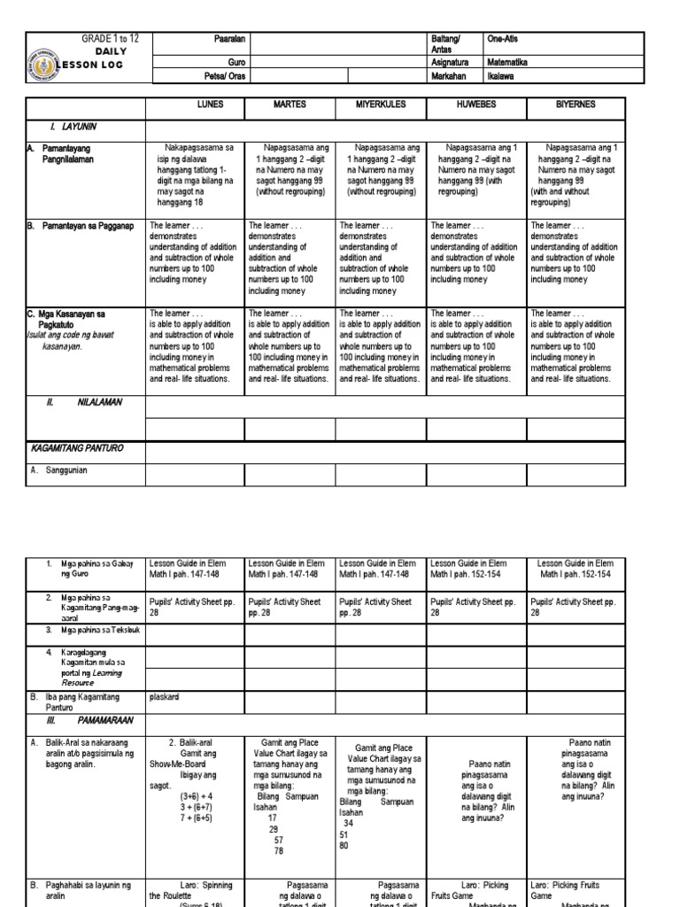 Math DLL Week 13 | PDF | Mathematics