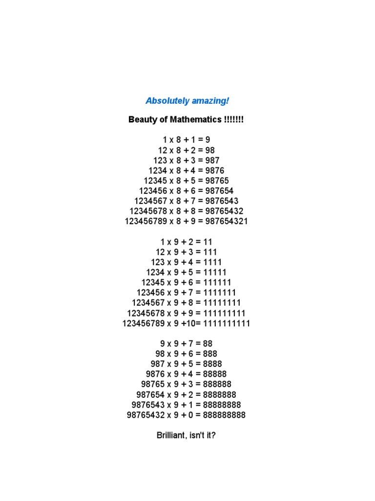 Beauty of Mathematics !!!!!!!: Absolutely Amazing! | PDF