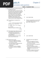 Aqa A2 Physics A Chapter 2 Textbook Answers Acceleration Velocity