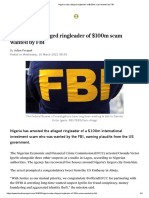 Nigeria Nabs Alleged Ringleader of $100m Scam Wanted by FBI