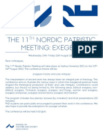 1st Circular - Nordic Patristic
