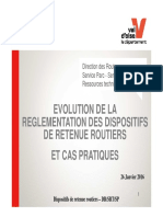 Dispositifs de Retenue Routiers Et Cas Pratiques