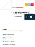Algorithm Analysis: CS F211: Data Structures and Algorithms Dr. Swati Agarwal