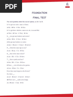 Foundation Final Test: No, There