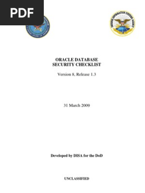 セット Oracle Database Security Checklist v8 r1.3 | PDF | Oracle
