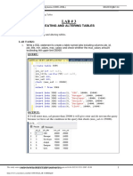 OBJECTIVE: Creating and Altering Tables