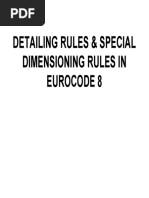 Detailing Rules & Special Dimensioning Rules in Eurocode 8