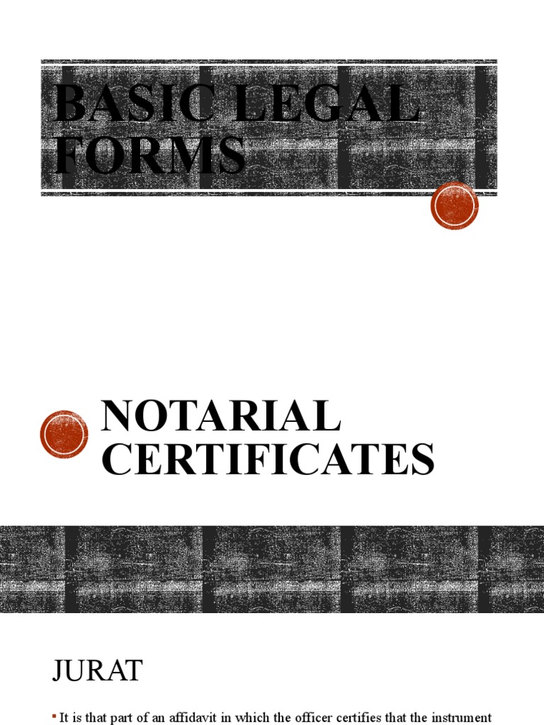 Basic Legal Forms 2 PDF Notary Public Affidavit