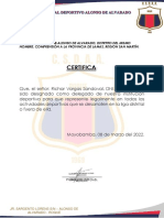 Certificado de Delegado Richar Vargas