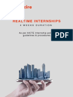 Realtime Internships: 4 Weeks Duration As Per AICTE Internship Policy Guidelines & Procedures