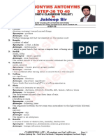 STEP-36 1. Profane: Exam Vocabulary (Synonyms Antonyms) (Classroom Tool Kit) Part-08 (Step 36 To 40) by Jaideep Sir