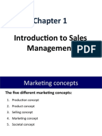 Introduction To Sales Mgmt.