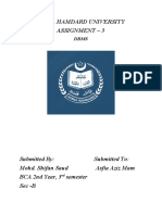 Jamia Hamdard University Assignment - 3