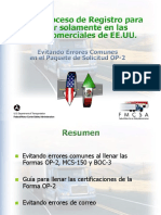 Proceso de registro transporte