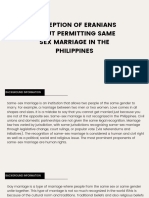Perception of Eranians About Permitting Same Sex Marriage in The Philippines
