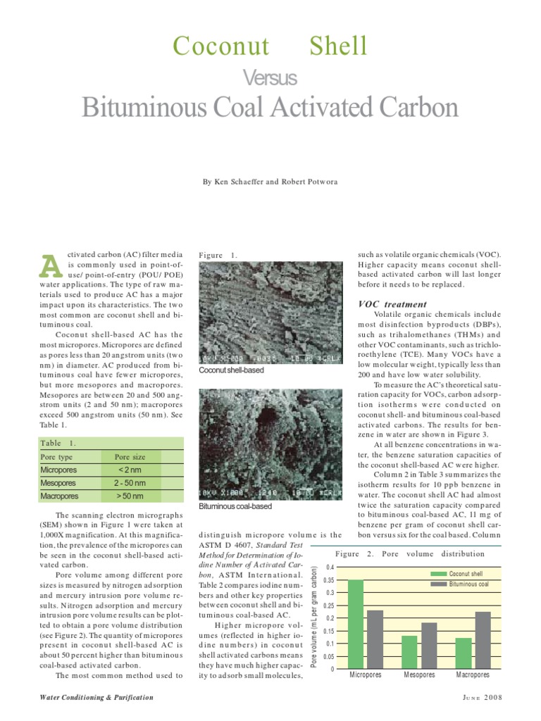 Bituminous Coal Activated Carbon: Coconut Shell | PDF | Adsorption | Coal