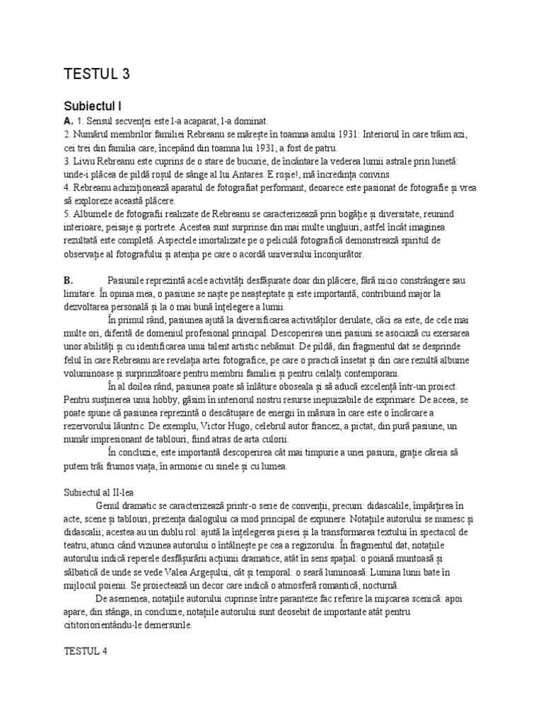 Testul 1-10 | PDF