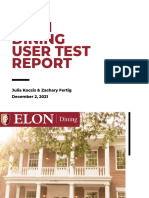 Elon Dining User Testing Report