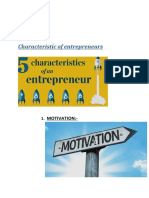 Characteristic of Entrepreneurs: Motivation