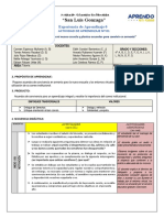 Actividad de Aprendizaje 01-Tutoria Cuarto Grado - 2022