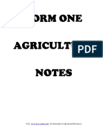 Agriculture Notes Form 1-4 Booklet
