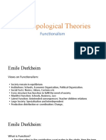 Anthropological Theories: Functionalism