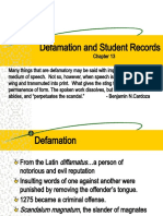 Defamation and Student Records