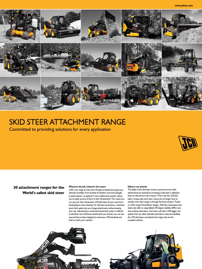 JCB Skid Steer Attachment Range (US) Mar 2011 Loader (Equipment) Nature