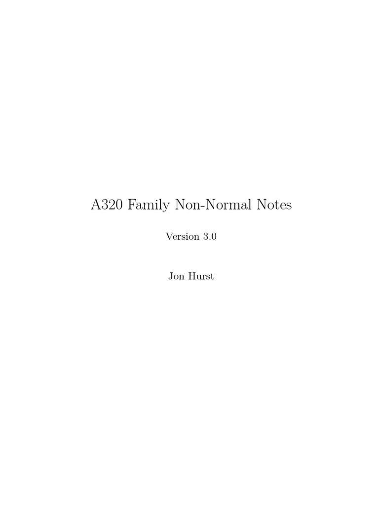 A320 Non-Normal Procedures Guide | PDF | Takeoff | Aircraft