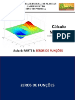 Método da Bissecção para Zeros de Funções