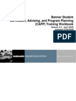 Banner Student Curriculum, Advising, and Program Planning (CAPP) Training Workbook