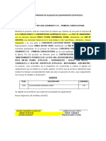 Carta de Compromiso de Alquiler de Equipamiento Estrategico