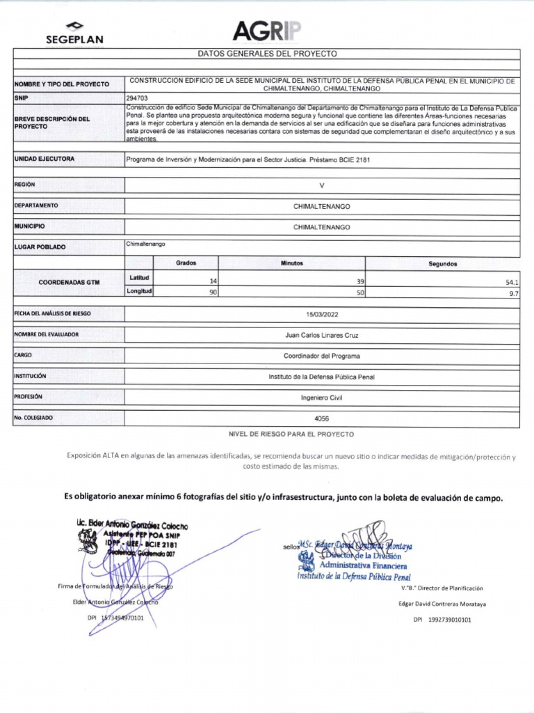 Agrip Riesgo | PDF
