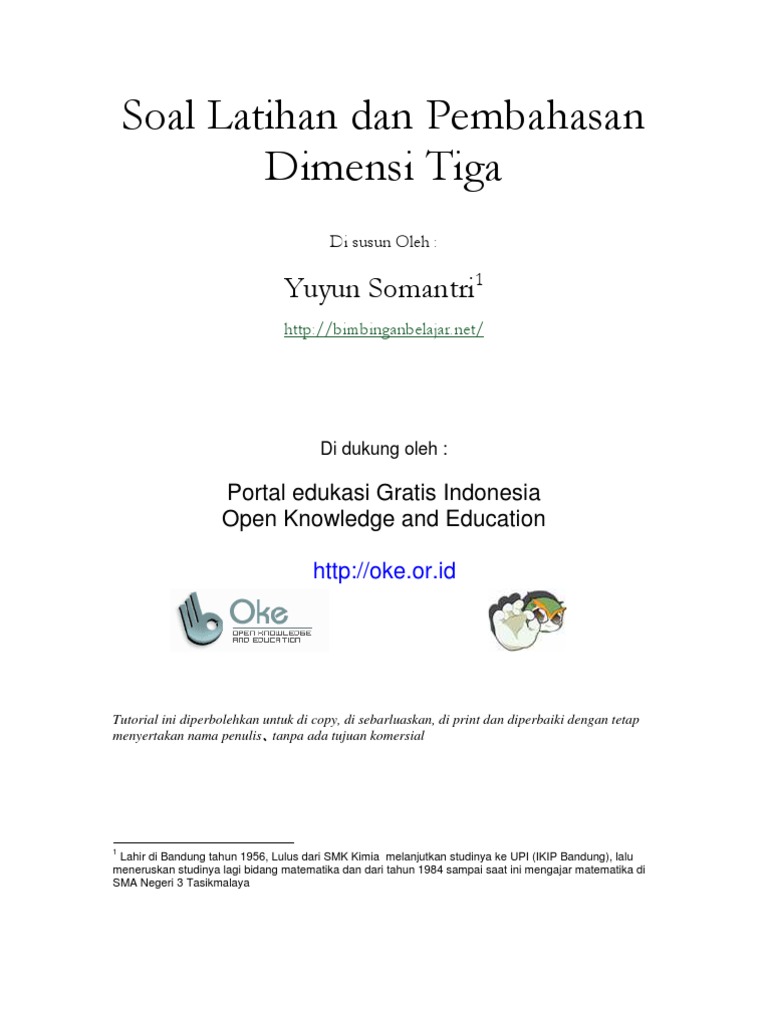 40 Soal Dan Pembahasan Dimensi 3