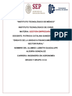 Ensayo de La Unidad 6-Financiamiento Del Sector Rural"