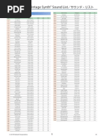 EXZ015 "EXZ Vintage Synth" Sound List