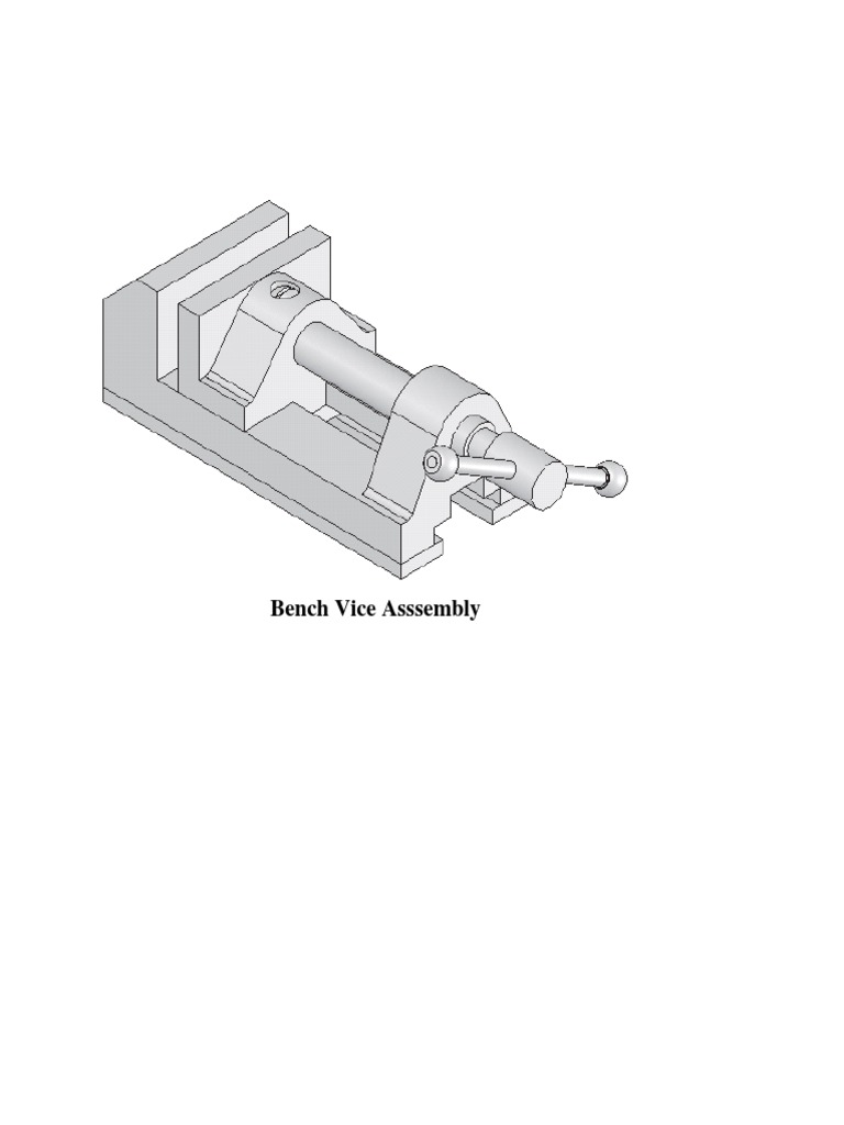 Bench Vice Assembly SolidWorks Project PDF