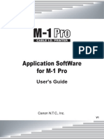 Application Software For M-1 Pro: User'S Guide