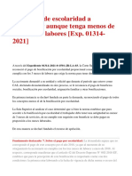 Corresponde Escolaridad A Trabajador Aunque Tenga Menos de 3 Meses de Labores