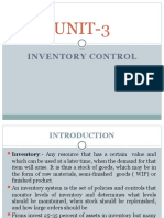 UNIT-3: Inventory Control