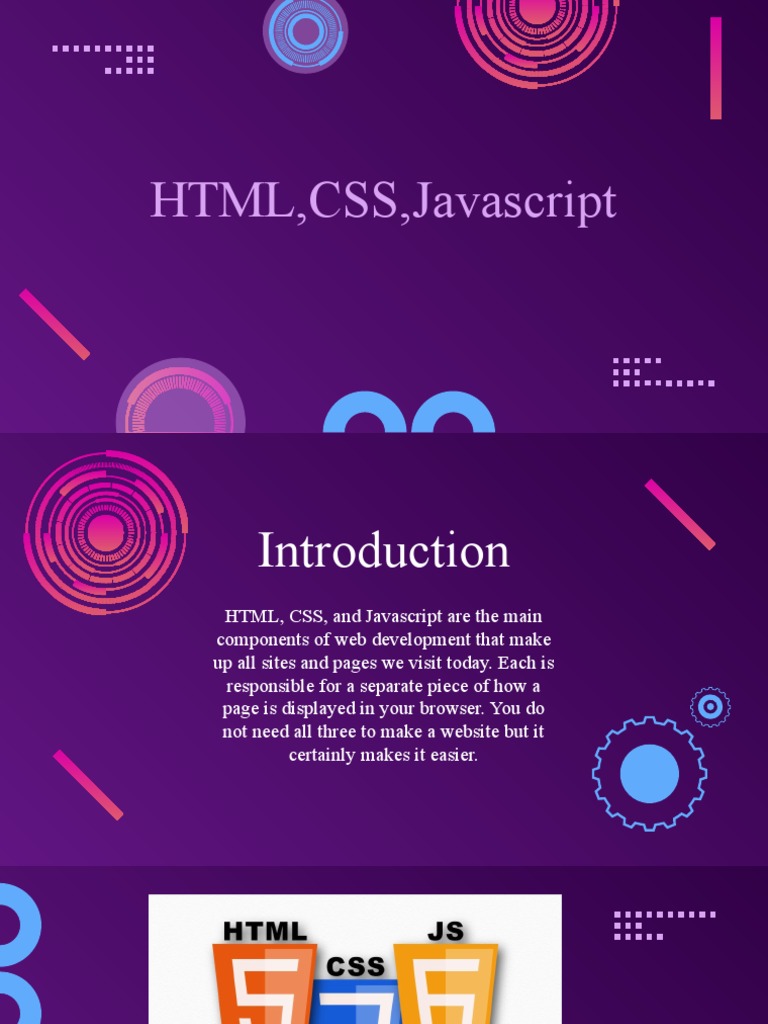 html css javascript presentation