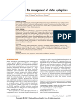 Update On The Management of Status Epilepticus