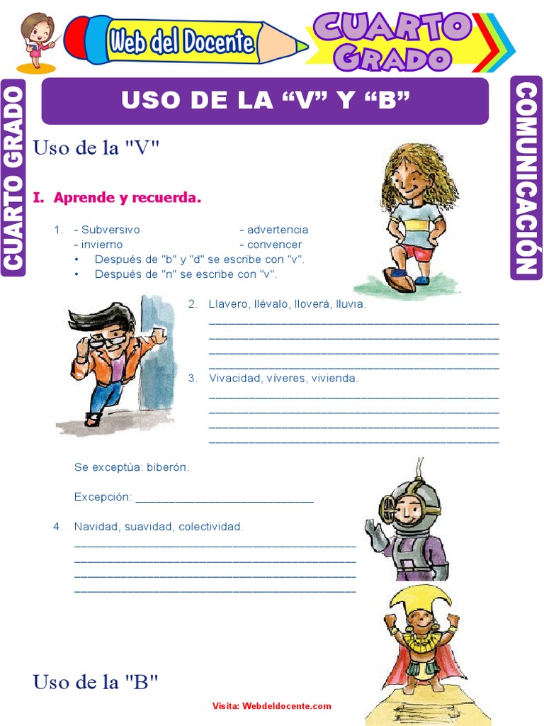 Uso de la B y V en Primaria | PDF | Estudios de idiomas extranjeros