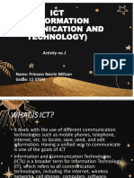 ICT (Information Communication and Technology) : Activity No.1